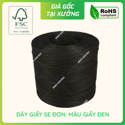 Dây giấy se đơn màu đen phi 1.5mm