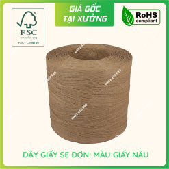 Dây giấy se đơn màu vàng nâu phi 1.5mm