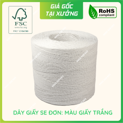Dây giấy se đơn màu trắng phi 1.5mm