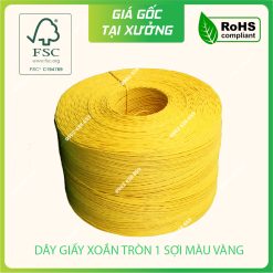 Dây giấy xoắn tròn 1 sợi màu vàng